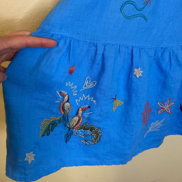 Johnny Was Blue Embroidered Dress - Picture 9 of 14